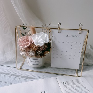 永生花留言夾    /辦公桌小物 可夾月曆 卡片 待辦清單