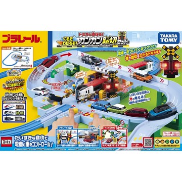 TAKARA TOMY PLARAIL 鐵道王國 火車平交道迴轉車道組  1入  多色