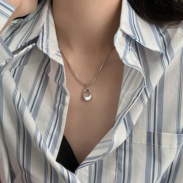 【20ss_select】韓國飾品 簍空水滴項鍊 女生項鍊 頸鍊 飾品 項鍊 韓系項鍊 鎖骨項鍊 百搭配件 可愛 合金