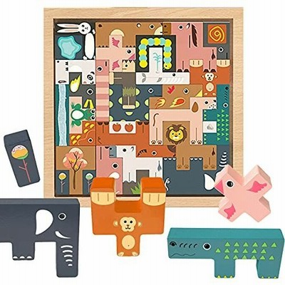 Corper Toys 木製パズル 動物パズル はめこみパズル 31pcs 形合わせ 積み木 ブロックおもちゃ 型はめパズル バランスゲーム 積み上げ 通販 Lineポイント最大get Lineショッピング