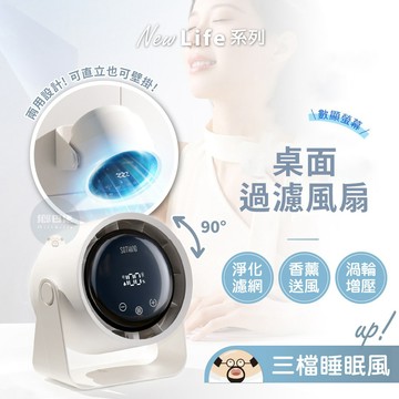 隔日到貨🔥桌面過濾風扇 LED數顯 桌上風扇 電風扇 風扇 桌扇 靜音風扇 USB風扇