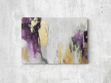 紫色抽象畫 | 紫色抽象牆面藝術 | 紫色 | 粉紅色雪崩