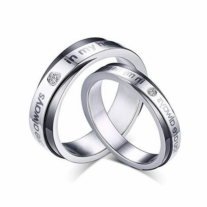 愛の誓い ペア リングダイヤモンド指輪 ステンレス 恋人 カップル 記念日 プレゼント 誕生日 女性 刻印 17号 通販 Lineポイント最大get Lineショッピング
