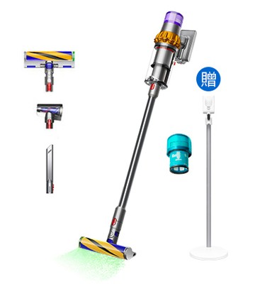 【送原廠收納架】Dyson V15 Detect™ Fluffy 智慧無線吸塵器