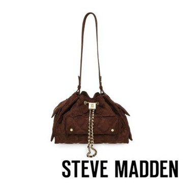 STEVE MADDEN-蓬鬆菱格工裝肩背包BMICKI-咖色