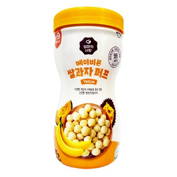 Baby Bonjuk 泡芙米餅 香蕉風味 9個月以上 50g 無添加人工色素及香料 寶寶健康零食  1瓶