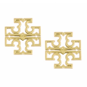 TORY BURCH - 雙T-LOGO鏤空耳環 (金)