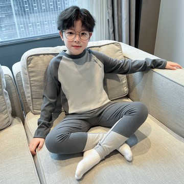 VIVILIAN中大男童-德絨無痕保暖內衣家居服套裝