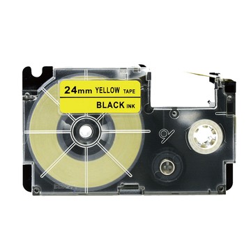NEXTPAGE CASIO 標籤機專用相容標籤帶 XR-24YW1/黃底黑字/24mm