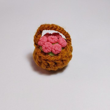 微縮模型，花叢，粉色雛菊，可愛，適合收藏和紀念品