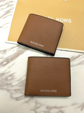 現貨在台~不用等~Michael Kors 焦糖色-零錢袋男短夾