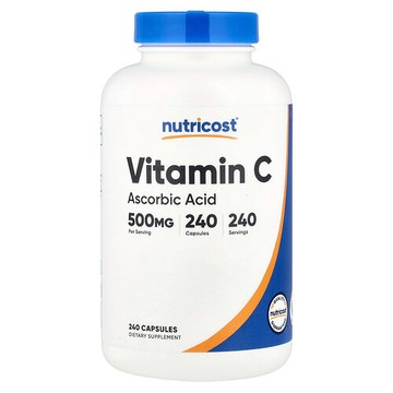Nutricost, 維生素 C，500 毫克，240 粒膠囊