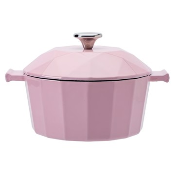 cook power 鍋寶 璀璨鑽石琺瑯鑄鐵鍋  22cm  玫瑰粉色  1個