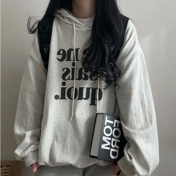 已售9642件💖Vuja de 純棉連帽衛衣 大學t 薄衛衣 oversize 大學t 長袖 秋冬上衣 英文印花 潮流