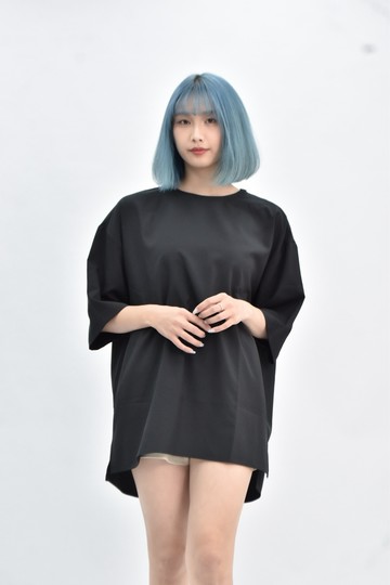 (XL) mukk 寬鬆短袖黑色短袖上衣