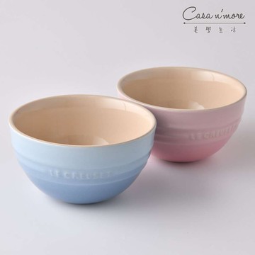 Le Creuset 韓式飯碗 餐碗 湯碗 陶瓷碗 碗公 2入 糖果粉/海岸藍 [美學生活]