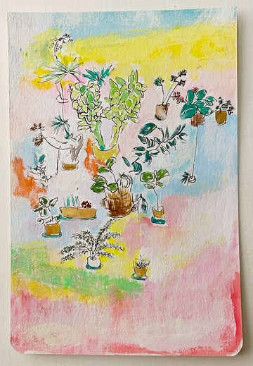 繪畫作品--沈浸在植物世界裡的一張畫