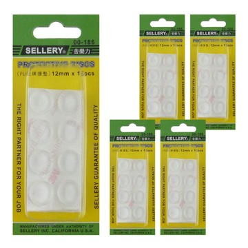 SELLERY 舍樂力 玻璃護墊  5組  12mm  白色