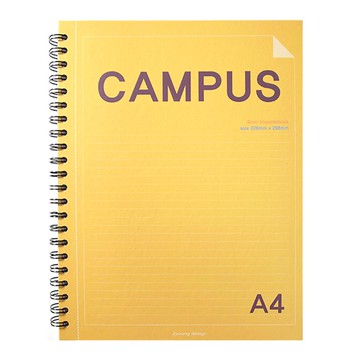 投影設計 校園 A4 撕線筆記本  黃色  1本