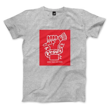 Go Vegan! - 中性版T恤 - 深麻灰
