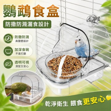鸚鵡食盒防撒防濺灑食穀殻分離玄鳳籠碗水盆鳥糧飼料鳥自動餵食器 小太陽鸚鵡 和尚鸚鵡 凱克鸚鵡餵食餵水玩具 鸚鵡飼料