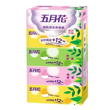 五月花 親肌感盒面紙(160抽x5盒x10袋/箱)