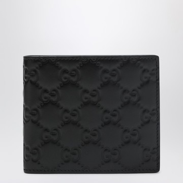 Black GG Emblem bi-fold wallet with coin pocket