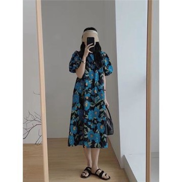 小個子古著森女梨型身材連衣裙2025年夏季新款高級感赫本風碎花裙