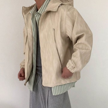 正韓獨特拉鍊口袋連帽皮夾克 3色 YUPPIE 現貨優惠商品