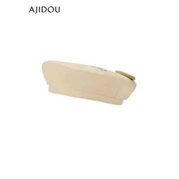 AJIDOU阿吉豆貝雷帽女溫柔優雅風設計優雅線下專柜同款帽子漁夫帽