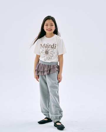 MARDI MERCREDI 童裝 印花短TEE 白色 經典小雛菊 繽紛奶油灰花 純棉 KIDS TSHIRT FLOWERMARDI