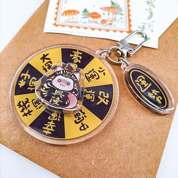 ME244-4我紙在乎你轉盤吊飾-運勢_ Turntable pendant