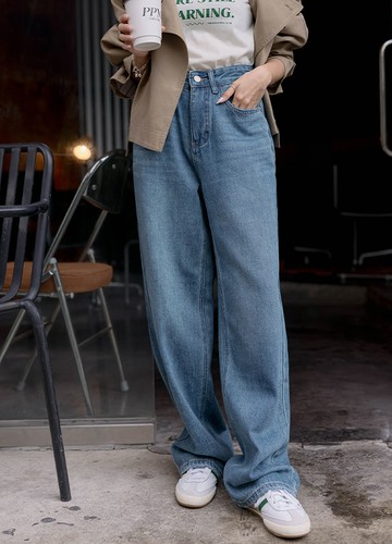 刷白柔軟牛仔褲