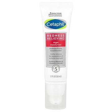 Cetaphil, 泛紅舒緩保濕晚霜，1.7 盎司（50 克）