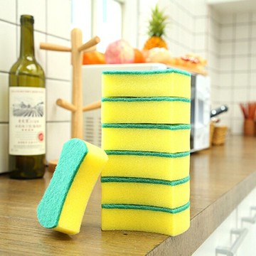 雙面清潔 海綿菜瓜布 海綿刷 清潔刷 刷子 除垢 去污 海綿 廚房小物 清潔用品【BlueCat】【JH1324】