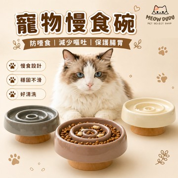 慢食碗 防噎碗 寵物慢食碗 寵物碗 陶瓷碗 圓圈慢食碗 貓碗 狗碗