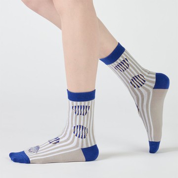 聯名國家兩廳院_窗花 中筒襪 - 灰(F)