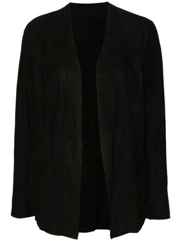 Salvatore Santoro - open-front leather jacket - women - Sheepskin - 42 - Black