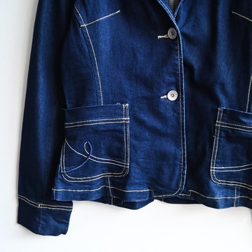 【蛋植物古著】西裝設計古著牛仔外套