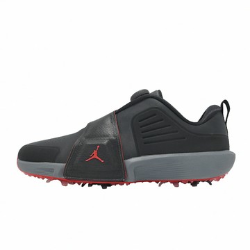 Nike 高爾夫球鞋 Air Jordan Rev 男鞋 黑 紅 氣墊 束帶 旋鈕 FV6338-001