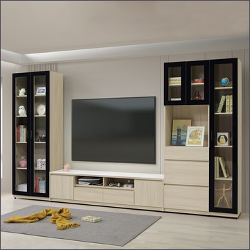 11.4 尺 / 2.3尺 / 1.1尺/ 2尺/6尺岩板系統式組合電視牆 電視櫃 收納櫃 展示櫃 【163A35901】Leader傢居館163-N353+N354+N355+N358+J210岩板