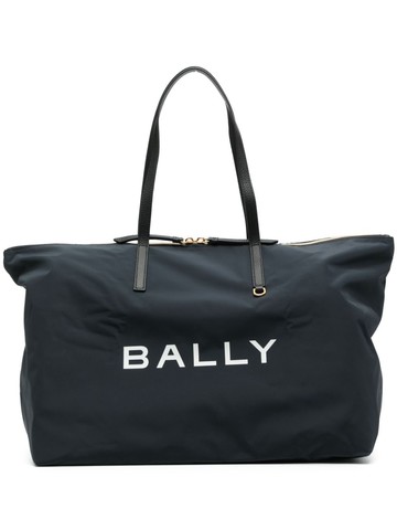 Bally - Foldable logo-print tote bag - women - Nylon - One Size - Blue