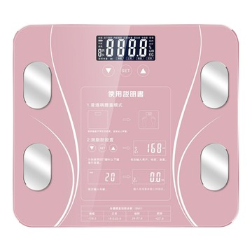 LifeShopping 家用超薄大螢幕智慧體重計 粉紅色 電池供電  1台  CAES0100PK