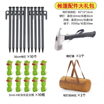 戶外高強度野營釘鑄鋼露營配件套裝帳篷地釘加粗天幕固定專用釘