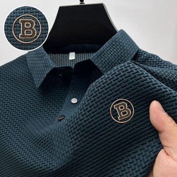 免運  冰丝POLO衫男夏季潮流商务休闲男装上衣男士
