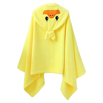 ROYALLIN 蘿林嚴選 兒童斗篷浴巾 (小鴨款) 尺寸: 80*120cm 材質: 珊瑚絨 重量: 360g  1條