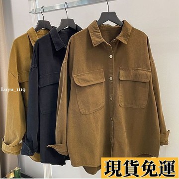 LUYU✈️限時下殺襯衫 長袖襯衫 襯衫女 韓版休閒厚疊穿寬鬆學院風中長款外搭長袖外套