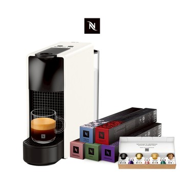 【Nespresso】膠囊咖啡機Essenza Mini(四色任選) & 50顆膠囊組(贈咖啡組)
