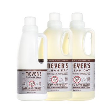 Mrs. Meyer s梅耶夫人 薰衣草香氛濃縮洗衣精x2+柔軟精x1