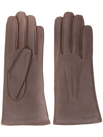 N.Peal - short leather gloves - women - Leather - 7 - Brown